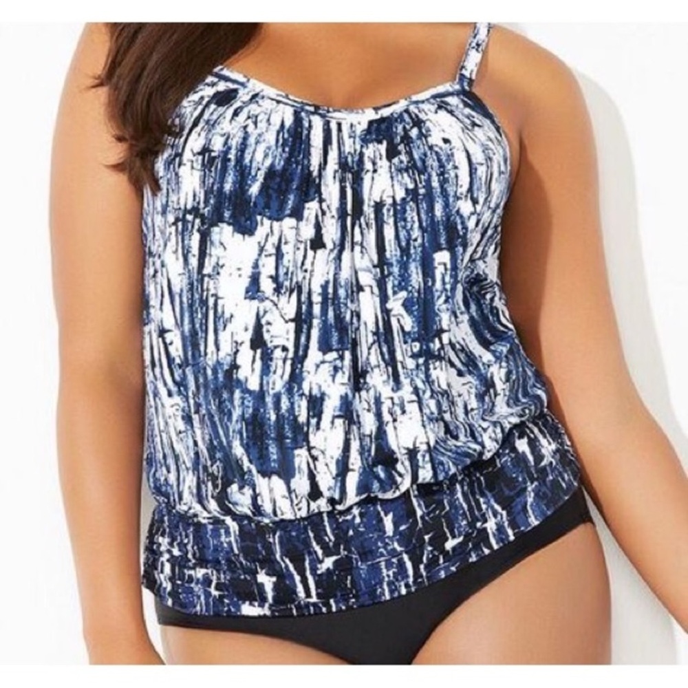 Blouson Tankini Top NWT! Sz 18